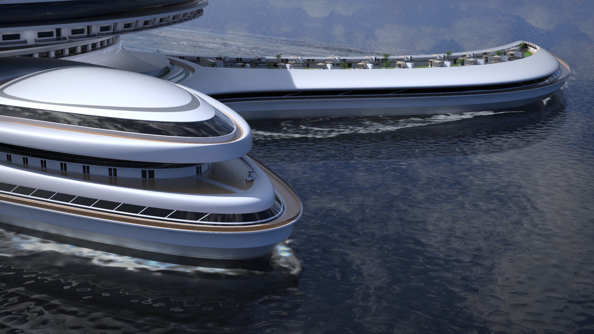 Гігантське плавуче місто може стати найбільшою яхтою у світі (фото)